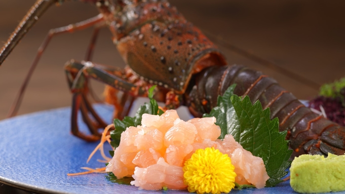 【海の見える個室確約＋ご入浴】当館最上級料理「情」会席をランチで。活伊勢海老造里＆伊勢海老の味噌汁付